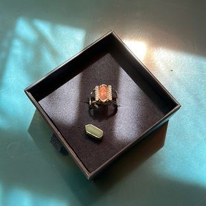 Interchangeable Ring with Amethyst Stone